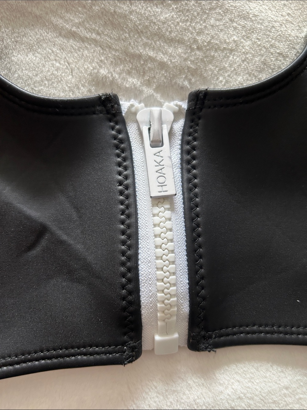 Hoaka Black Top with White Front Zip and button - swimming suits - Picture 4 of 8